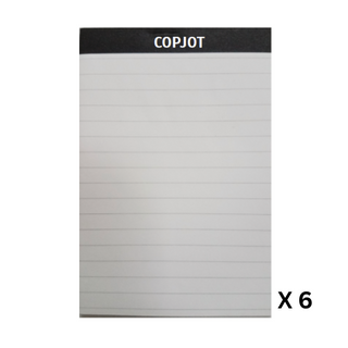 Notepad Refill Pack (6 Pads) LINED | Police Notepads