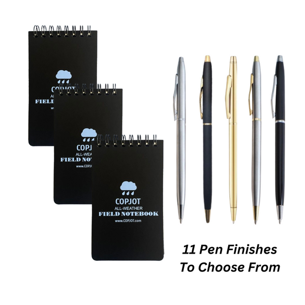 All Weather Police Notepad and Police Pens Combo