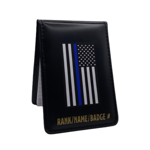 Blue Line Flag Police Notebook