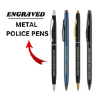 Black and Silver Police Officer Pens | Black and Silver Firefighter Pens