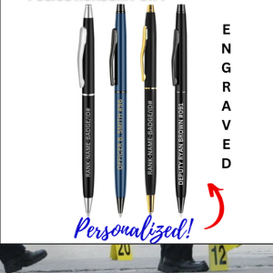 Engraved  Personalized Police Officer Pens