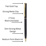 Black and Gold Police Officer Pens | COP Pens