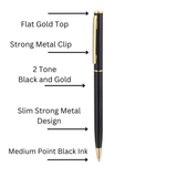 Gold and Black Police Officer Pens | Gold and Black Firefighter Pens